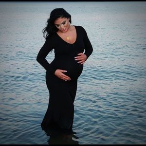 Black maternity dress Pinkblush
